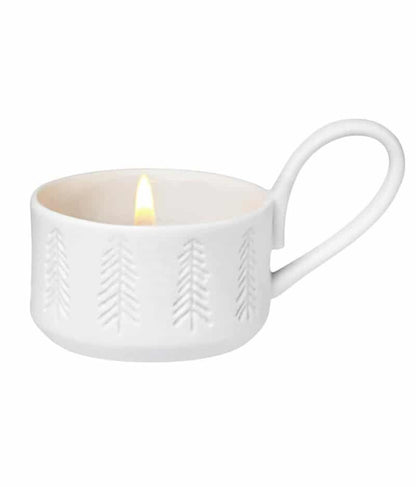 Petit bougeoir tasse - Sapins