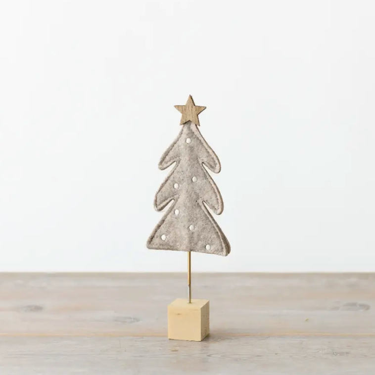 Petit sapin en feutrine - Gris