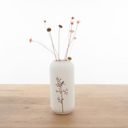 Mini vase - Branche fleur dorée
