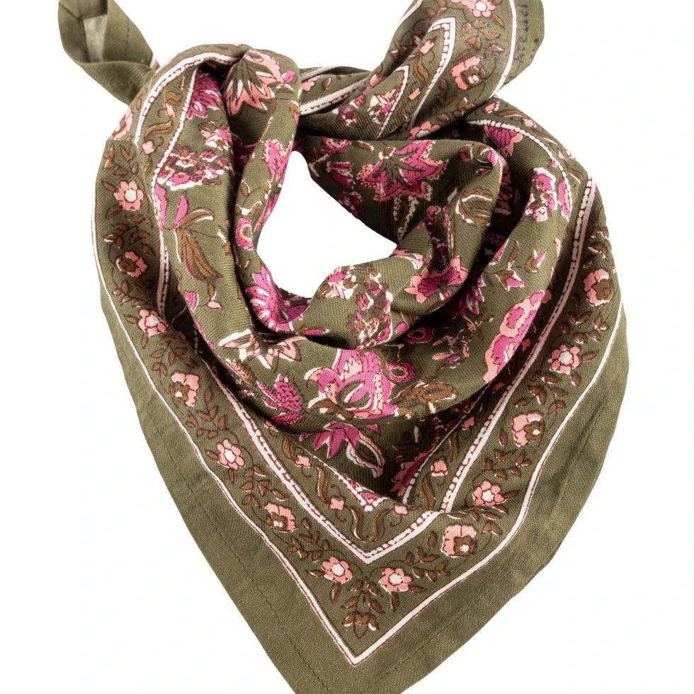 petit foulard Goa khaki bindi atelier