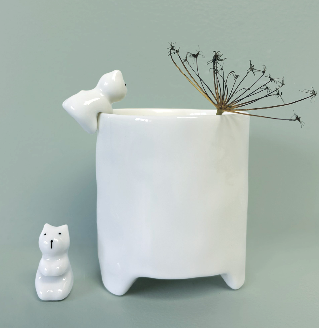 Petite décoration bol / pot - Chat
