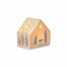 Maison photophore crèche étoilée - Porcelaine
