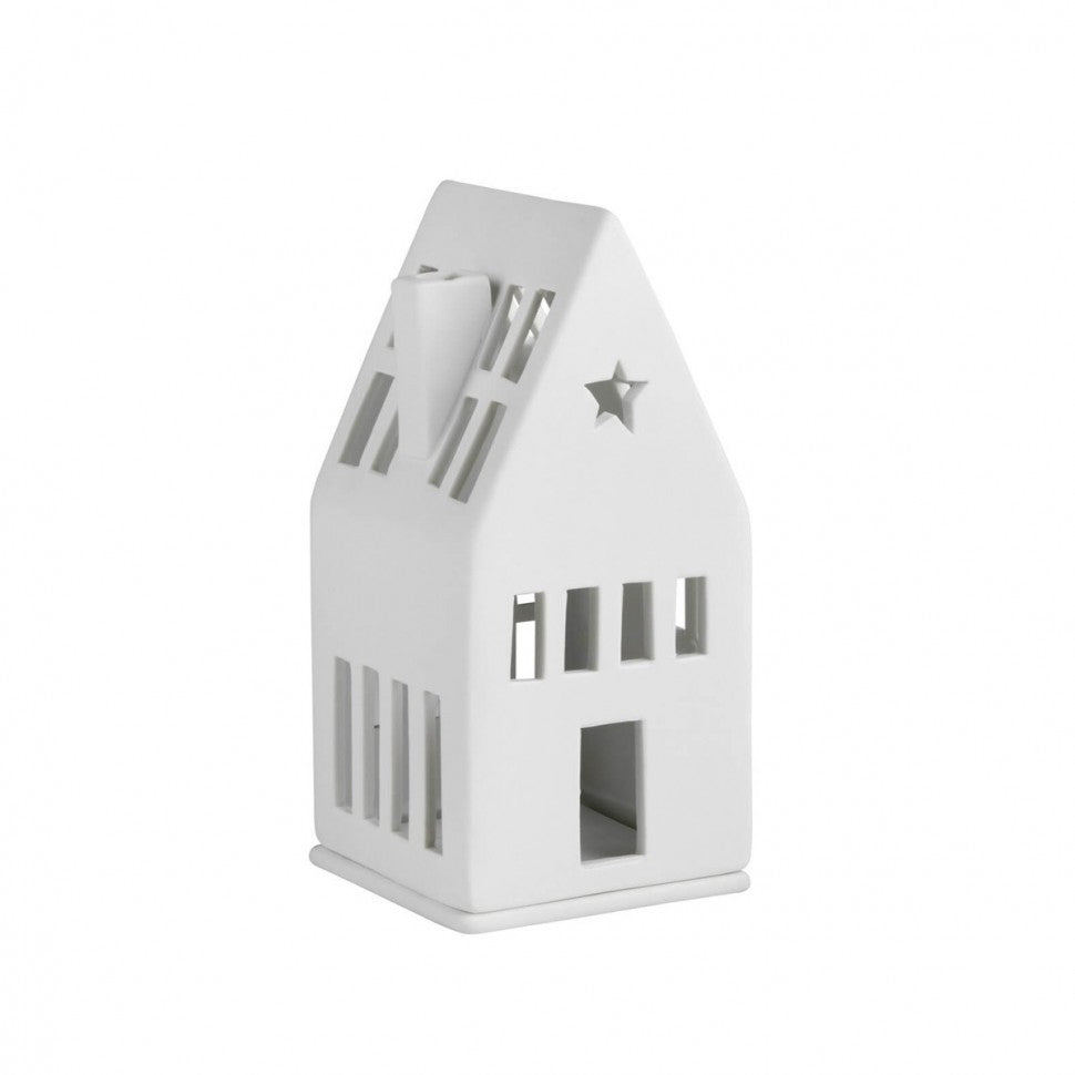 Photophore maison étoile - Porcelaine