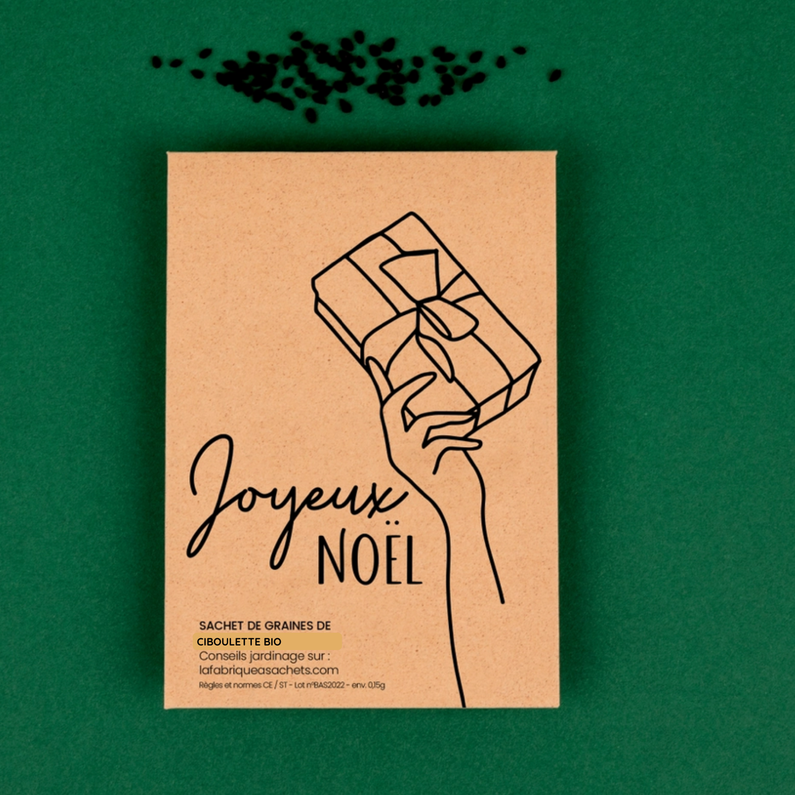 Sachet de graines - Joyeux Noël cadeau
