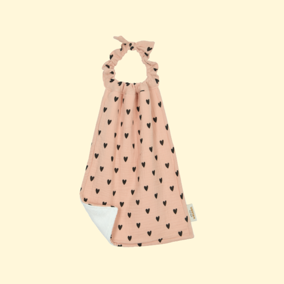 Serviette de cantine coeurs - Rose