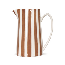 Pichet rayé marron et blanc - GM