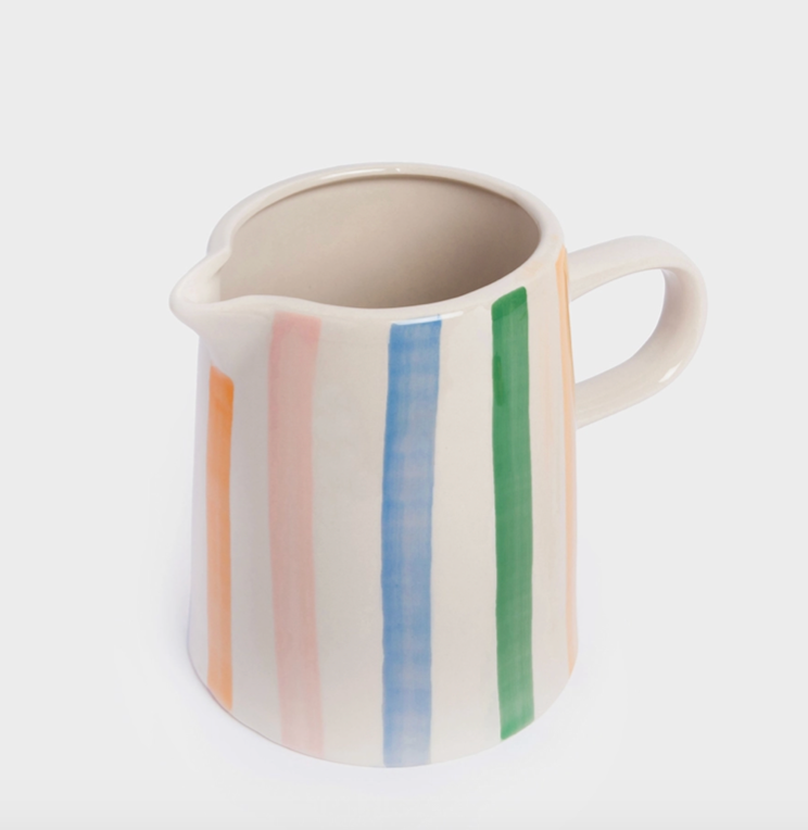 Pichet rayé - multicolore pastel