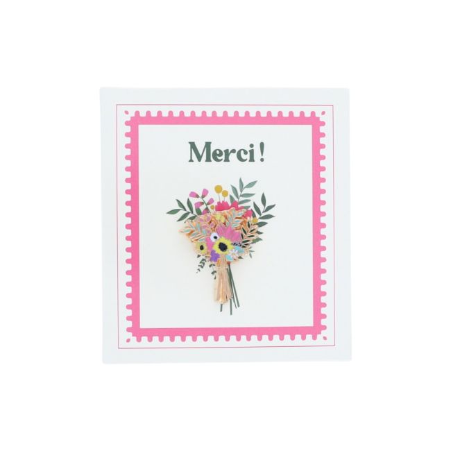 pin's merci bouquet de fleurs petit souk