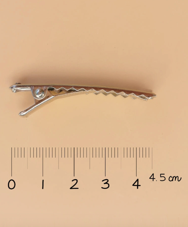 Barrette rouge paillettée - Trio de coeurs