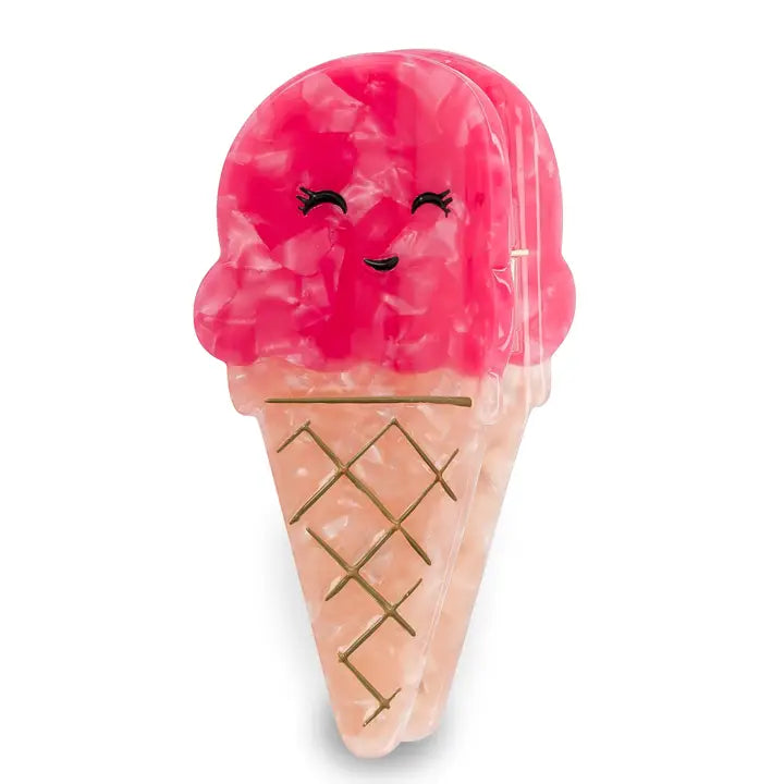 pince glace rose nacrée luciole et petit pois