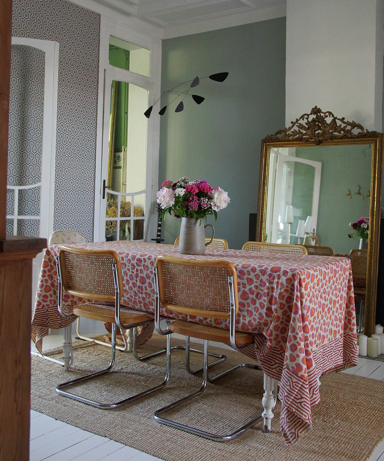 Tissu / Nappe - Léopard Rose 220x140cm
