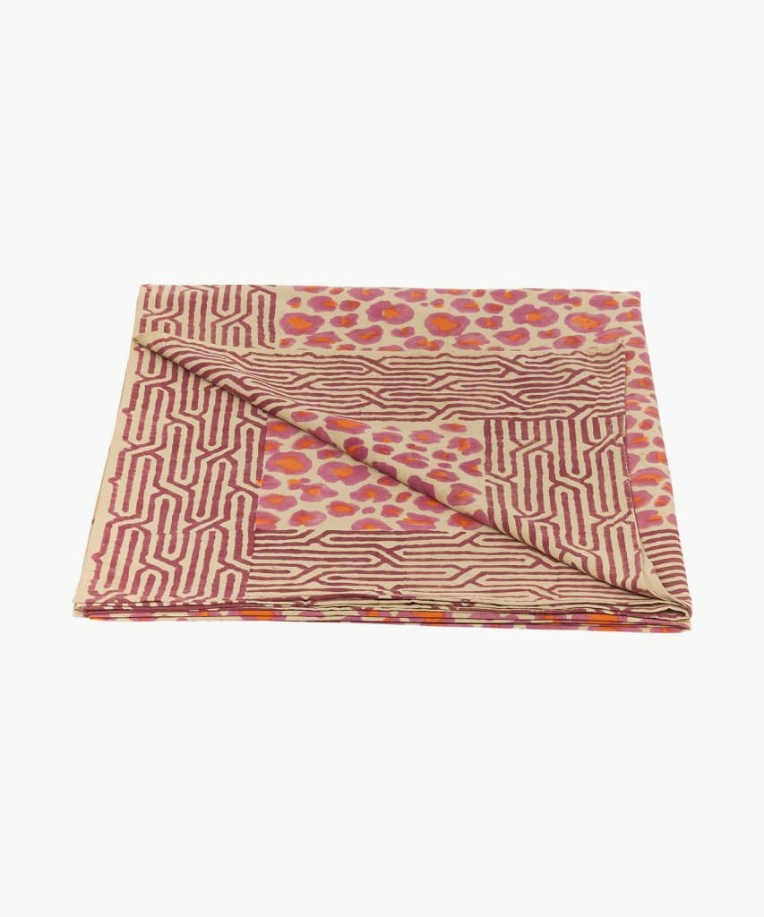 Tissu / Nappe - Léopard Rose 220x140cm