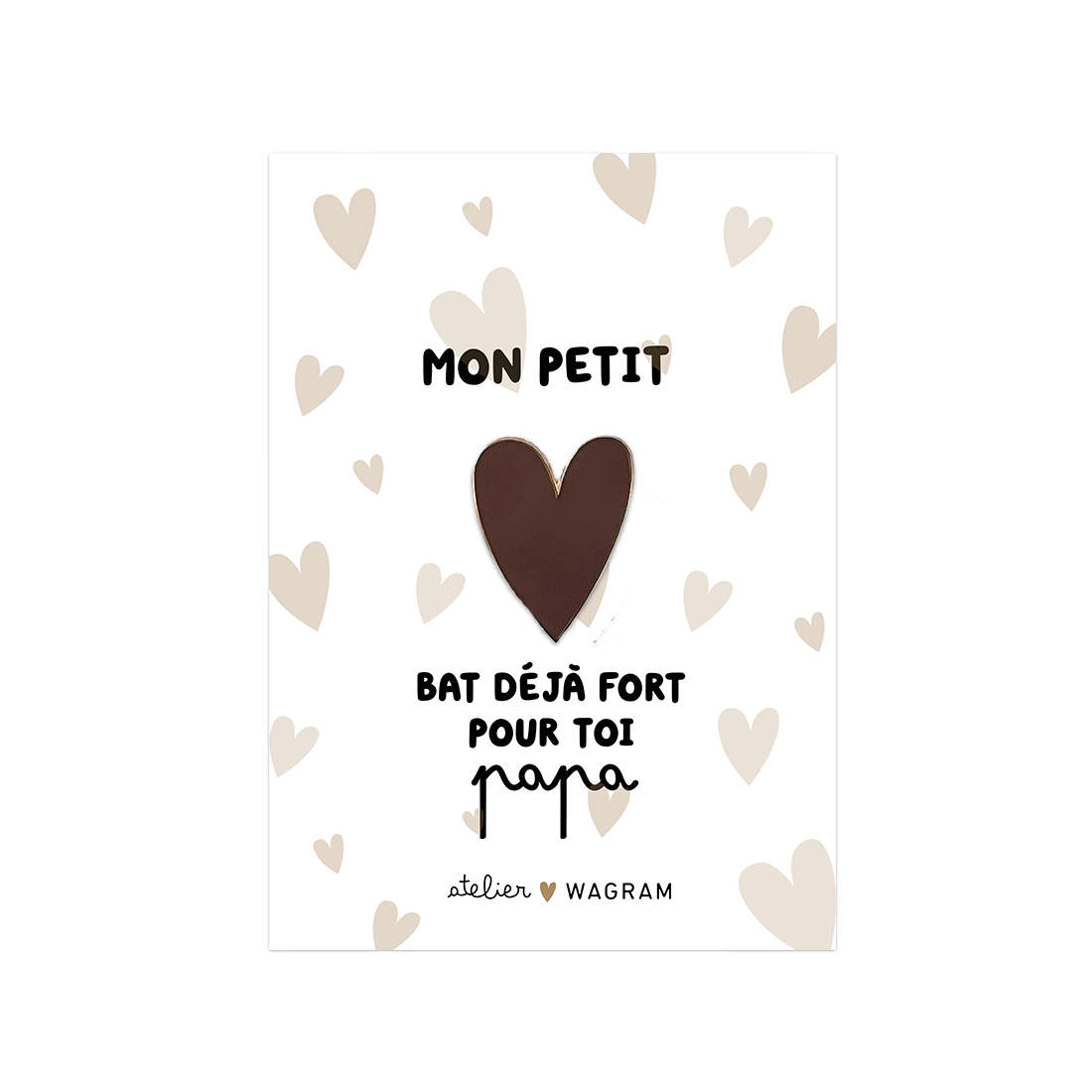 Pins Papa - Marron