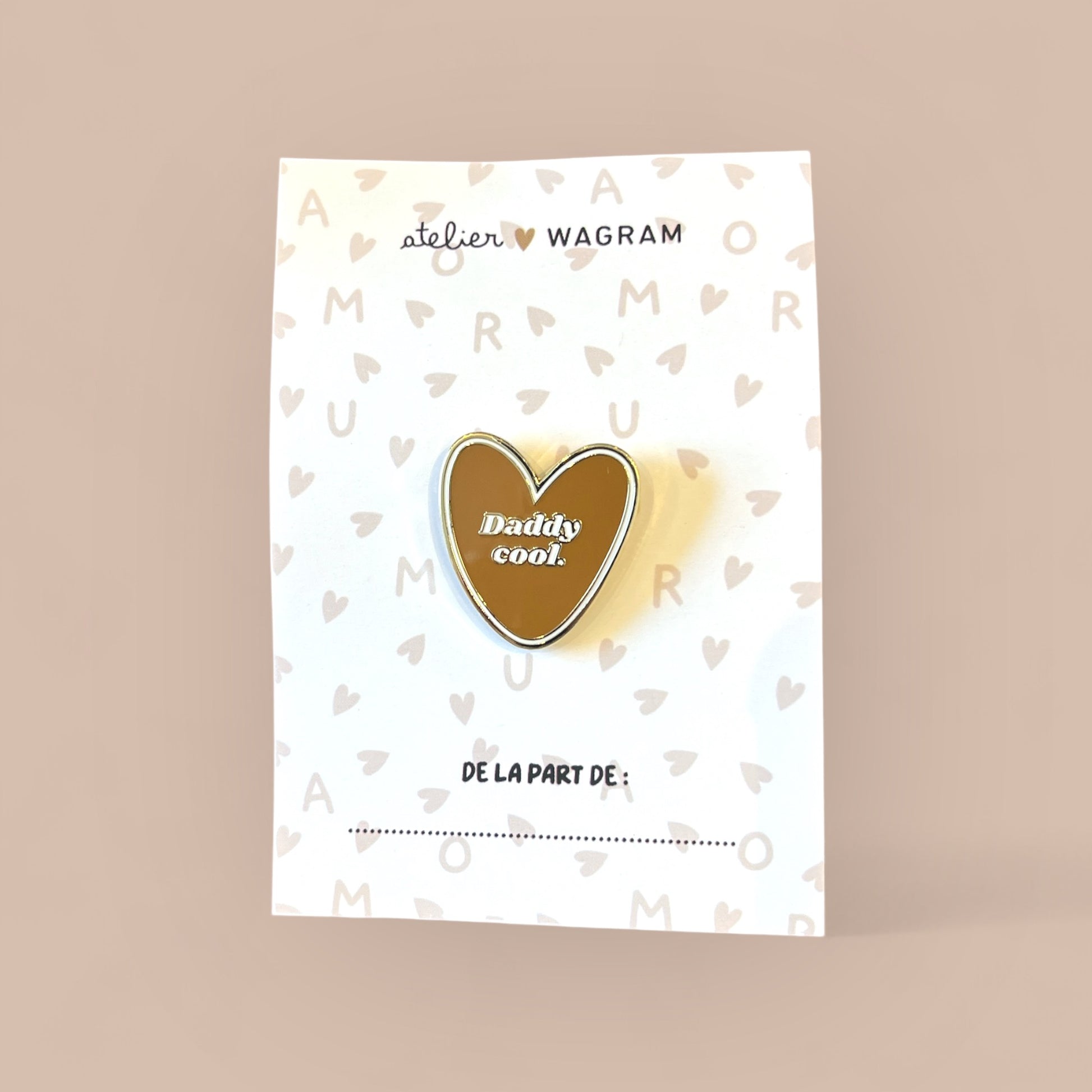 Pin's coeur marron - Daddy Cool
