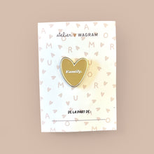 Pin's coeur beige - Family