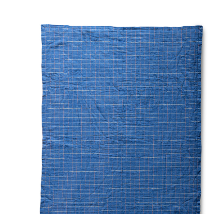 Plaid à carreaux sherpa - Bleu