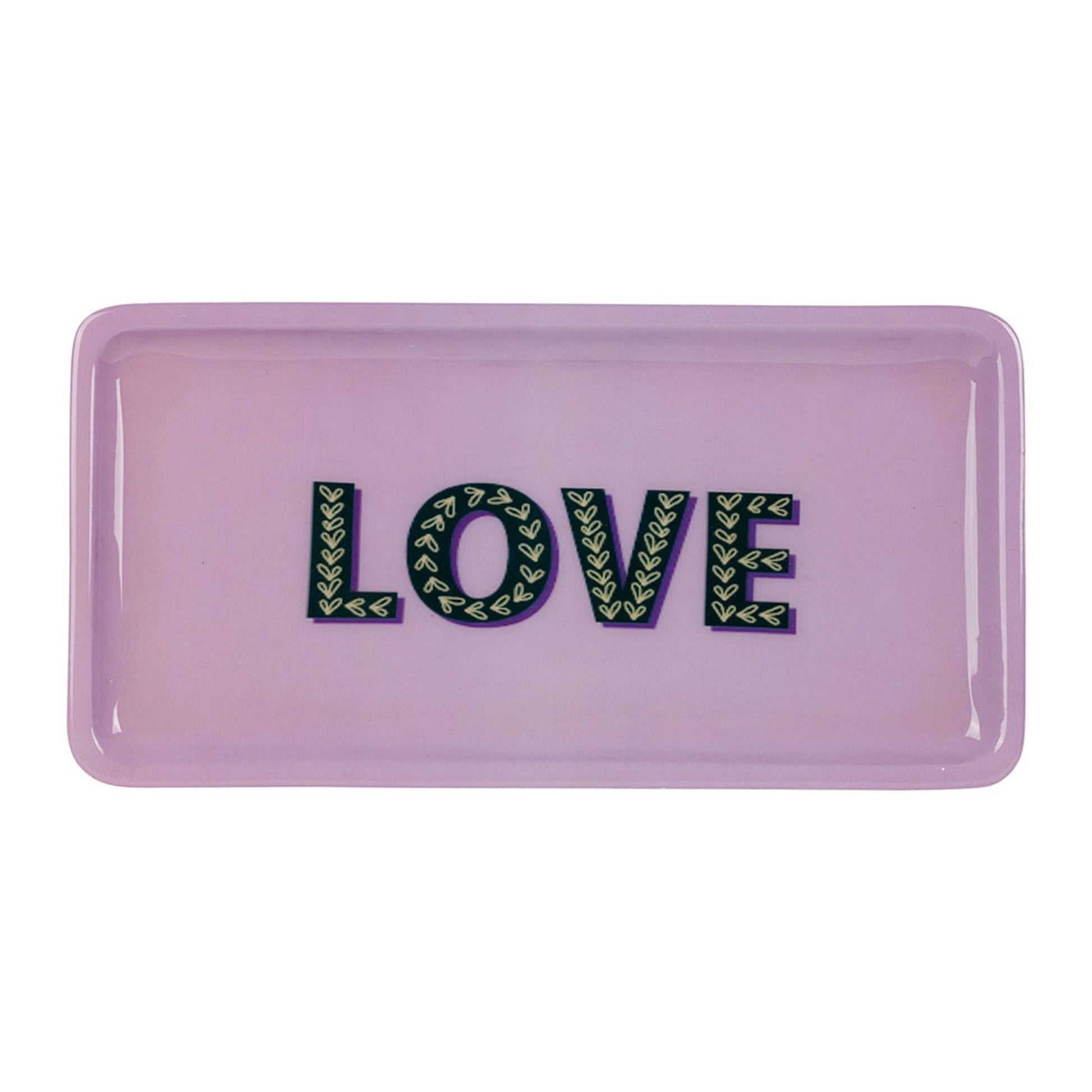 plateau-en-fer-love-mauve-et-noir-30x15cm