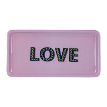 plateau-en-fer-love-mauve-et-noir-30x15cm
