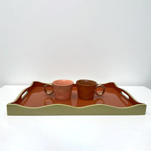 Plateau rectangulaire festonné - Ocre