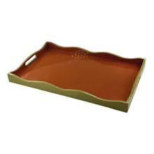 Plateau rectangulaire festonné - Ocre