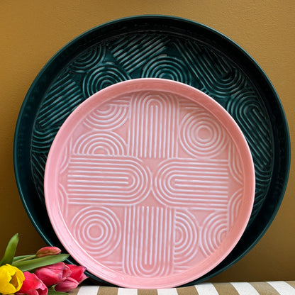 plateau molitor emeraude MM et rose PM