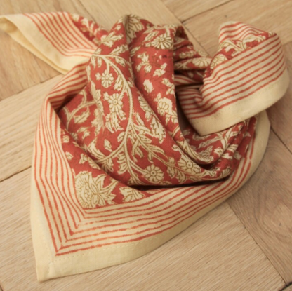 Petit foulard - Anjali orange brulée