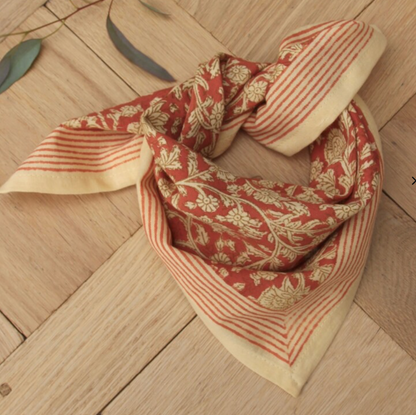 Petit foulard - Anjali orange brulée