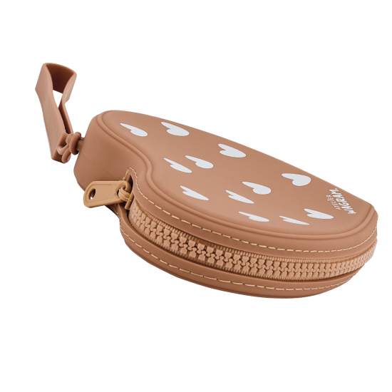 Pochette silicone coeurs - Nougat