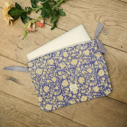 Pochette ordinateur 15' - Anjali Cobalt