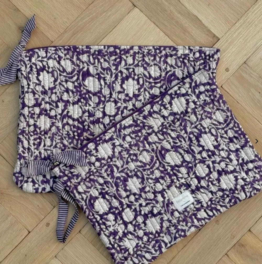 Pochette ordinateur 13' - Anjali purple