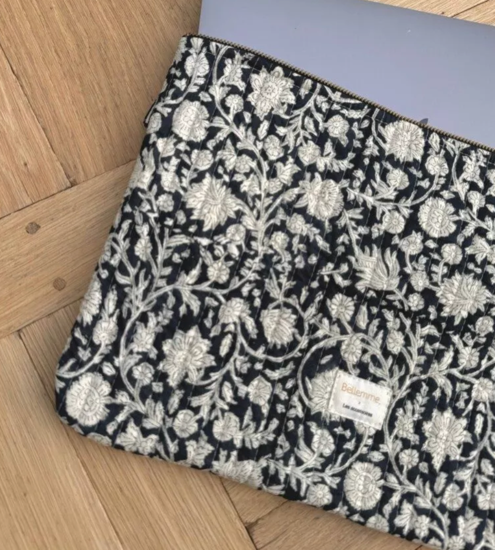 Pochette ordinateur 13' - Anjali Encre