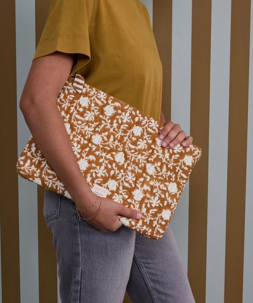 Pochette ordinateur 15' - Kate caramel