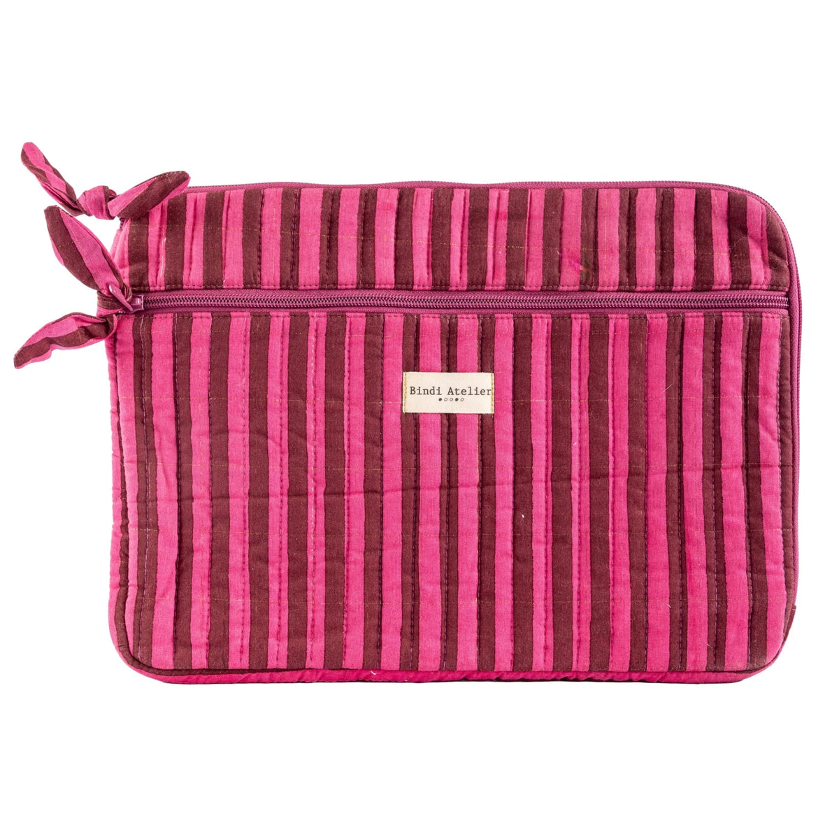 pochette d'ordinateur 13" stripes berry bindi atelier