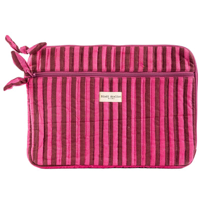 pochette d'ordinateur 13" stripes berry bindi atelier