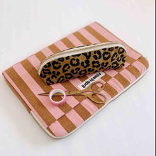 pochette ordinateur rayures caramel et strawberry 2
