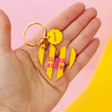 porte-clés coeur à rayures - Super atsem