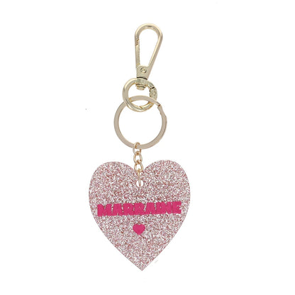 Porte-clés résine paillettes - Marraine