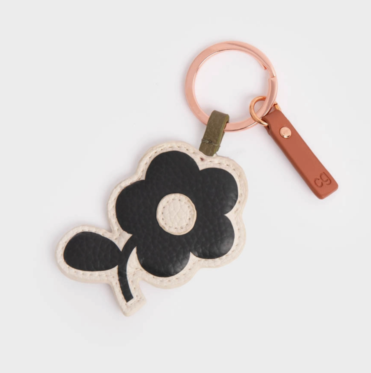Porte-clés - Fleur noire
