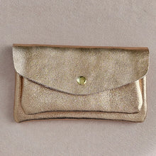 Porte-monnaie moyen en cuir - Rose clair