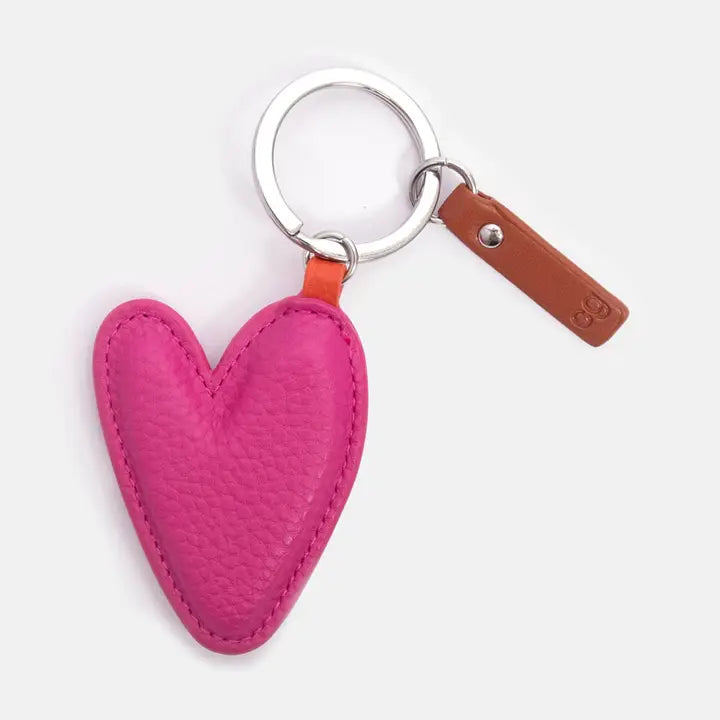 porte clé coeur fuchsia Caroline Gardner
