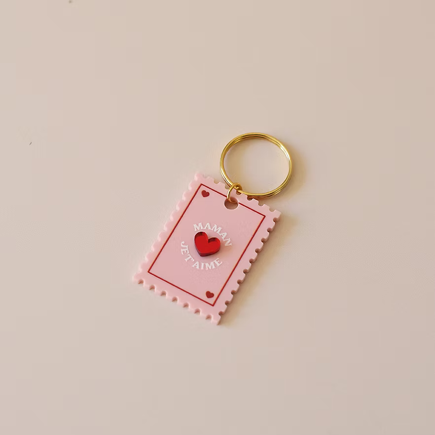 porte clés carte maman je t'aime