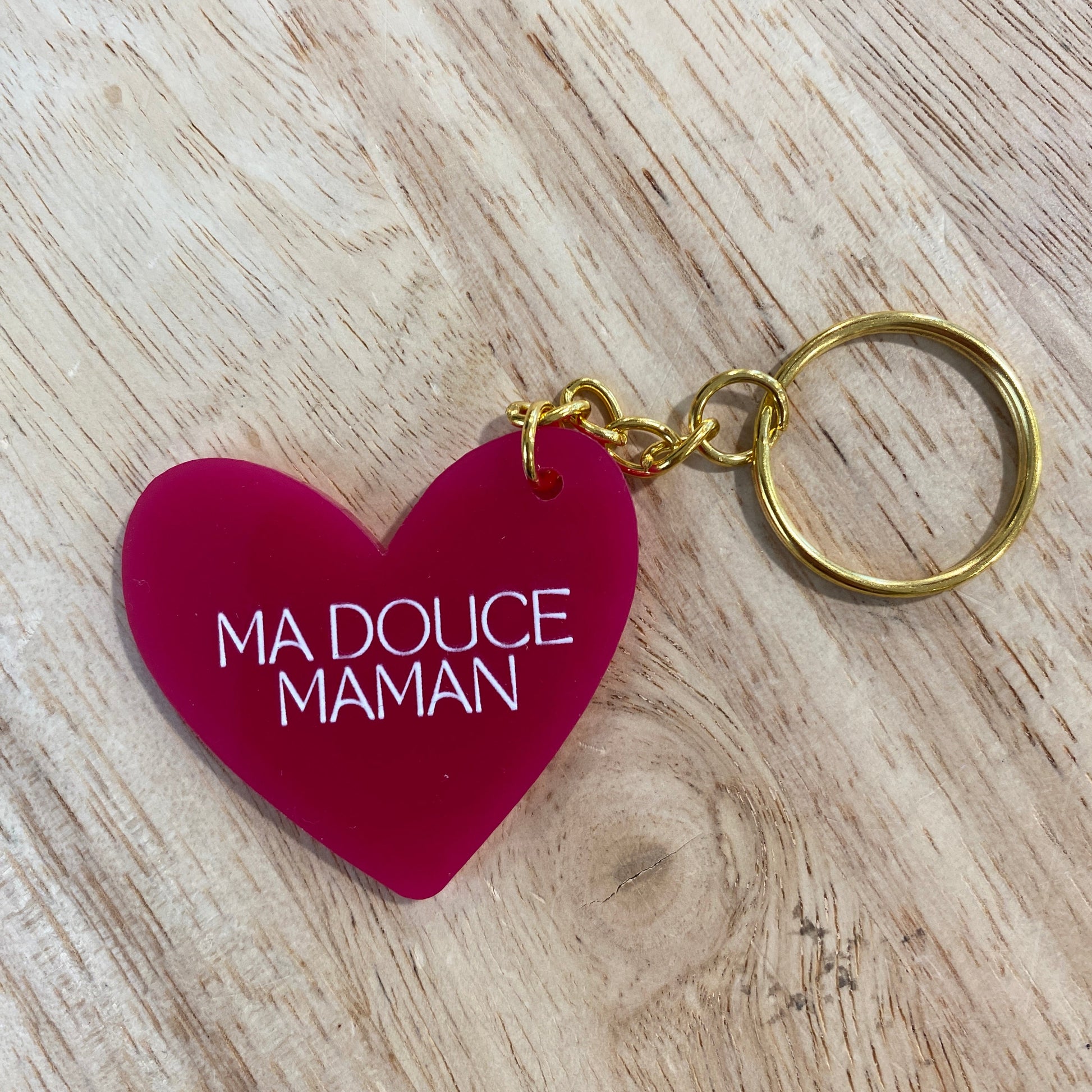 porte clés coeur ma douce maman
