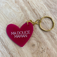 porte clés coeur ma douce maman