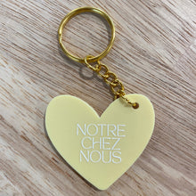 porte clés coeur notre chez nous