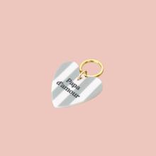 porte clés coeur rayé papa d'amour