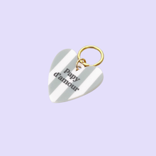 porte clés coeur rayé papy d'amour