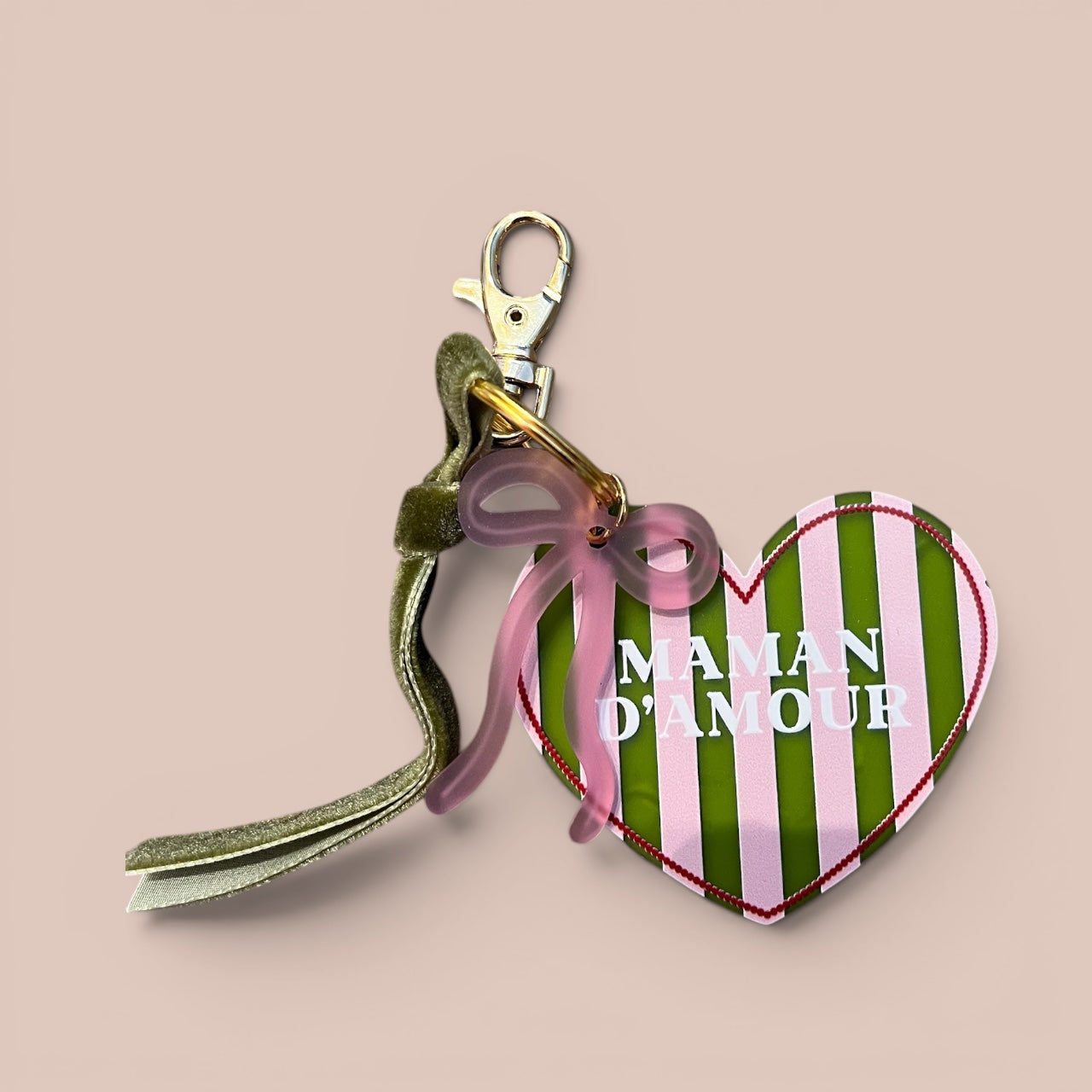 porte clés miroir grigri maman d'amour