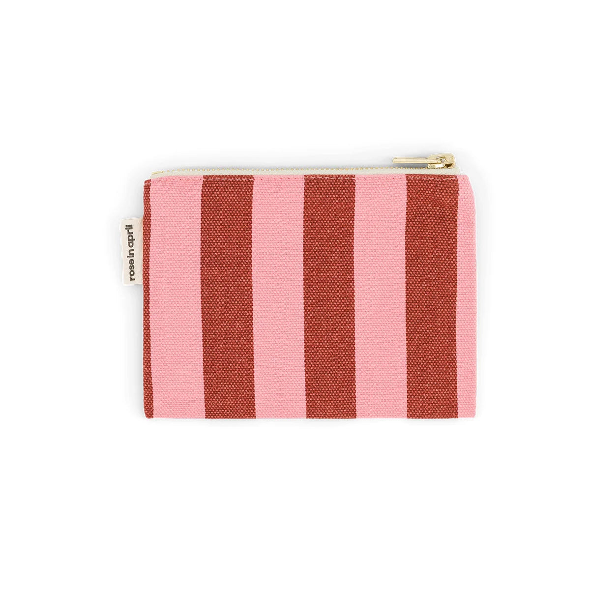 porte monnaie marie rayures brick pink