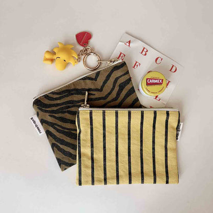 porte monnaie marie rayures tennis bambou