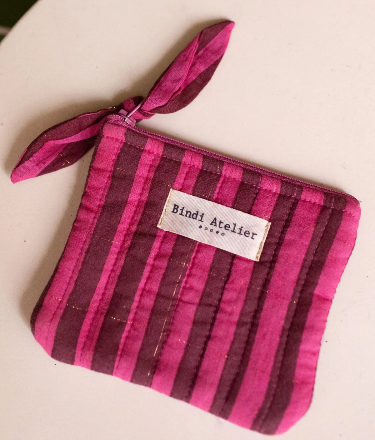 porte monnaie stripes Berry bindi atelier